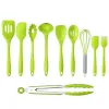 wholesale Set di pentole Design Utensili da cucina Utensili da cucina resistenti al calore in silicone Utensili da cucina antiaderenti Utensili da cucina Set di utensili da cucina 3 colori 10 pezzi per 1 set