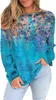 Sweats à capuche pour femmes FARYSAYS Tie Dye Match Color Round Neck Long Sleeve Casual Loose Pull Sweat Top