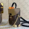 M82465 Borsa per catena della scatola della fotocamera borsetta borsetta donna designer di lusso da design di lusso camino trava