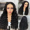 Peruki powietrzne 4/27 Podświetl 5x5 HD Lace Closure Peruka głębokie fala Blue Bezporne włosy gotowe do noszenia do noszenia dla kobiet