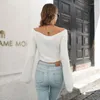 Women's Sweaters 2023 Autumn/Winter Fashion Short V-neck Pleated Flare Sleeves Loose Knitted Sweater Top Trend