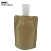 Storage Bags 100ML 5opcs Suction Bag Milk Juice Liquid Kraft Paper Spout Pouch Portable Disposable Packaging