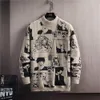 Mannen Truien Anime Trui Mannen Winter Truien Lange Mouw Truien Anime Kleding Mannen Streetwear Cartoon Patroon Mock Hals Trui Japan 230808