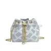 Drawstring New 2023 Summer Fashionable and Small Water Bucket Bag Weaving Chain Single Crossbody Casual Bagstylishdesignerbags