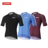 Vestes de course HISERWA maillot de cyclisme manches courtes haute qualité été hommes vêtements de vélo vtt route respirant vélo Ciclismo Hombre