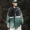 Herrenjacken Retro Taktische Jacke Farblich Passende High Street Lose Lässige Sport American Baseball Uniform Preppy Hip Hop Mantel