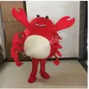 Animal Costumegin crabe rouge mascotte vêtements marche dessin animé vêtements Halloween fête d'anniversaire de noël