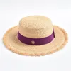 Nouveau chapeau de paille naturel printemps été forme douce chapeaux de soleil pour les femmes ruban arc voyage vacances plage disquette chapeau