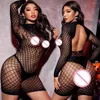 Casual Dresses Erotic Ladies Hip Skirt Mesh Bikini Cover Up Women Porn Tights Lingerie Sexy Slim Slip Beach Dress Fishnet Bodysuit