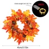 Decoratieve Bloemen 45cm Herfst Krans Kerstdecoratie Thanksgiving Garland Window Restaurant Home Pompoen Deur