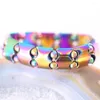 Bangle Fashion Jewelry Stretch Multicolor Magnetic Hematite Healing Armband 7 "1st H397