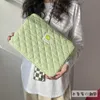 Ins Wind New Plaid Floral Clutch File Bag 13 Int Laptop Bag Tablet 11 ipad cining bag bage cover hkd230809