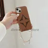 Fashion designer bracelet Phone Cases For iPhone 14 15 13 12 11 Pro Max Case Luxury Brand Cell phone chain shell