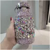 Water Bottles Diamond Thermos Bottle Insated Vacuum Cup Stainless Steel Flask Drinking Kettle For Men Women Drop Delivery Home Garden Dh0Gd
