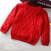 Pullover LZH Autumn Winter Toddler Boys Sweter dla dziewcząt dla dzieci na drutach grube dzieci Swetery odzież 4 5 6 8 9 9 10 lat 230809