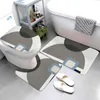 Cobblestone Embossed Three-Piece Carpet Household Bathroom Non-Slip Set Toilet Floor Mat Bathroom Absorbent Floor Mat HKD230809