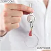 Autres fournitures de fête d'événement 120 pièces acrylique clair cercle disques porte-clés ensemble rond en cuir blanc gland pendentif anneaux de saut bricolage goutte Del Dhuys