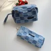 Cosmetische Zakken Gevallen Japanse Stijl Plaid Tas Vrouwen Canvas Handtassen Purse Organizer Potlood Lippenstift Make Luipaard 230808