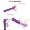 Eggsbullets Vasana 3 in 1 Clit Subking Av Wand Dildo Vibrators Flapping Stimtor Clitoris Sucker Massager for Nipple Gspot Clitoral 230808