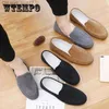 Geklede schoenen WTEMPO Loafers voor heren Platte stof Glijdende Gommino-rijschoenen voor heren Nieuwe zomer Soft Slot Lichtgewicht Mocassins Z230809