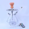 Cube Acrylique Narguilé Ensemble avec Tuyau LED Lumière Silicone Bol Narguilé Narguilé Sheesha Chicha Nargile Cachimbas Shisha Boîte Ket HKD230809