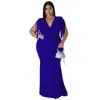 Plus Size Jurken Elegante Vrouwen Effen Curve Omzoomd Jurk 2023 Zomer Avond Kwastje Jurk Mode Prom Outfit 3xl 4xl 5xl 6xl