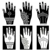 Körperbemalung, 30 Blatt, Lot indisches arabisches Henna-Tattoo-Set, Schablone, temporäre Vorlage, Blumenschablonen für 230808