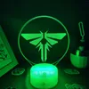 Veilleuses The Last Of Us 2 Jeu LOGO Lampe 3D Led RVB Anniversaire Cool Cadeau Pour Ami Salle De Jeux Table Coloré Marque Décoration