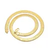 Ketten 8 10 mm Gold Schlangenkette Halskette Herren abgeflacht glatt 30 Zoll für Frauen Hip Hop Schmuck Drop Lieferung Halsketten Anhänger DHR25