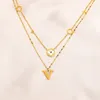Four-leaf clover Chains Necklace Charm Love Gifts Necklace Classic New 2023 Jewelry Summer Wedding Travel Necklace Shower 3 colors