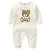 6 colors Designer Cute Newborn Baby Clothes Set Infant Baby Boys Printing bear Romper Baby Girl Jumpsuit 0-12 Month