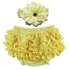 12 Couleur Bébé Satin À Volants Bloomers Pantalon Nappy Couverture Avec Bandeau Infantile Dentelle PP Pantalon Enfant En Bas Âge Enfants À Volants Coton Sous-Vêtements BloomersZZ