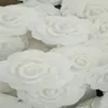 fabric flower DIY material Camellia white flower with sticker 10pcs a lot247B