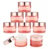 Pot cosmétique bocaux en verre rose vide bouteille de crème de voyage pot de récipient d'échantillon de maquillage pour crème Lotion baume à lèvres 5g 10g 15g 20g 30g 50g 60g 100g