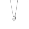 Pendant Necklaces Necklace Women Heart Woman Chain Simple Jewelry Unisex Silver Color Trendy Sweet Metal Zinc Alloy Naszyjnik