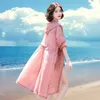 Women's Trench Coats Jacket Hooded Summer Sunproof Zipper Thin Loose See Through Outerwear Lightweight Clothes Solid Pink A409 230808