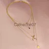 Collane con ciondolo LATS Collana girocollo color oro per donna Multistrato Luna lunga Ciondolo nappa Collane a catena Pendenti girocolli Gioielli di moda J230809