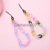 Pendant Necklaces Sweet Acrylic Beaded Mobile Phone Chain Fashion Women Anti-Lost Cellphone Chain Strap Lanyard Hanging Cord Jewelry Accessory J230809