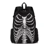 Women Aesthetic Gothic Black Backpacks Harajuku Punk Trendy Skull Bags Men Personality Fashion Vintage Schoolbags Japanese