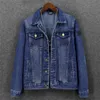 Fashion Light Blue Denim Coat Men 2023 Spring And Autumn New Large Size Top Korean Version Of The Trend Coat Middle-Aged Island Jacket 58 373