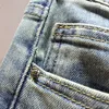 Shorts pour femmes DEAT Jeans taille haute évasés brodés cristal couleur unie pantalon en jean évasé droit 2023 mode d'été 29L1089 230808