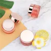 Pink Glass Jar Empty Makeup Cream Jars Travel Sample Container 5g 10g 15g 20g 30g 50g 60g 100g Bottles with Inner Liners and Rose Gold Lids for Lotion Cream Lip Balm