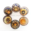 Japanese Crystal Amber Shot Wine Glasses Drink Glass Tequila Glasses Bar Cocktail Bullet Cup Edo Kiriko Hand Engraved 2oz 1PC HKD230809