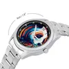 Wristwatches Panda Quartz Watch Illustration Abstraction Steel Design Wrist Men Gym Unusual High Quality Wristwatch