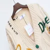 Womens Knits Tees Spring Sweater Warm Knitted Jacket Loose Pocket Embroidery Fashion Knit Cardigan Ladies 230808