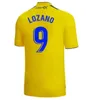 23 24 Camisetas de fútbol de Cádiz CADIZ CF 2023 2024 LOZANO ALEX Bodiger Juan Cala CAMISETA ASCENSO A LIGA SANTANDER de Carnaval hombres niños hogar lejos 3.ª camisetas de fútbol