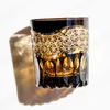 Jinyoujia Edo Kiriko Whisky Glass Dawn Crystal Wine Tasting Cup Diamond Carving Brandy Whisky Tumbler HKD230809