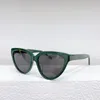 Gafas de sol 2023 de calidad superior, gafas de gato con placa verde oscuro, protección UV para vacaciones de lujo para personas mayores