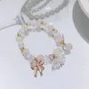 Charm Armbänder Koreanische Version von Retro Farbverlauf Bunte Kristall Frische Mori Süße Glocke Orchidee Armband Weibliche Einfache Niedliche Blumenperlen