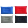 Whole- New Portable Folding Air Inflatable Pillow Double Sided Flocking Cushion For Outdoor Travel Plane el205v